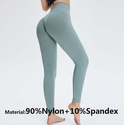 Stevvex yoga high waist push-up seamless leggings teal nylon-spandex blend 90% Nylon 10% Spandex on Tampa Home & Garden Store