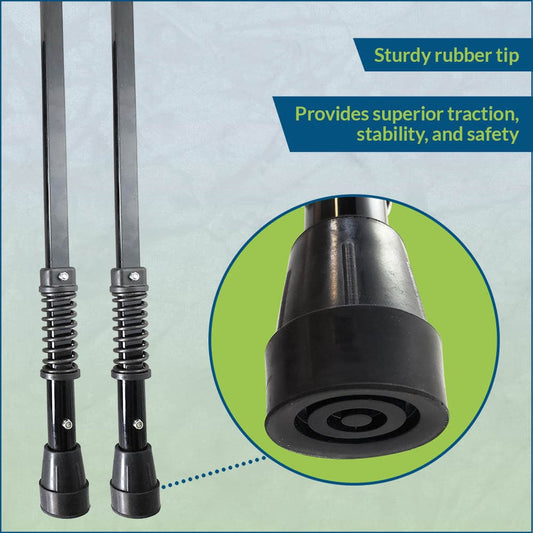 York Nordic four-pack 1in rubber replacement tips for spring crutches, hiking pole tips on Tampa Home & Garden Store