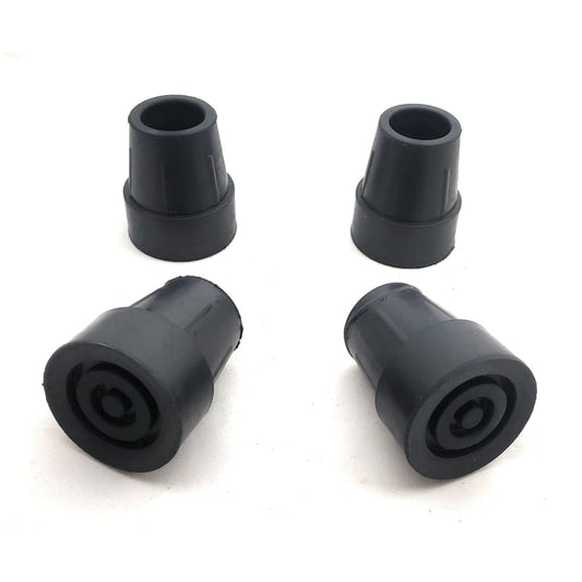 Four-pack 1-inch rubber replacement tips by York Nordic for crutches, hiking pole tips on Tampa Home & Garden Store