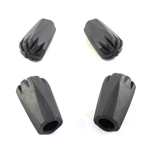 York Nordic four-pack extra-durable rubber trekking pole tips with narrow profile in dark gray on Tampa Home & Garden Store