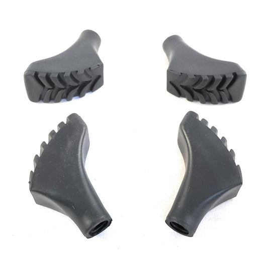 York Nordic four-pack black tapered rubber replacement tips with V-tread for hiking poles on Tampa Home & Garden Store