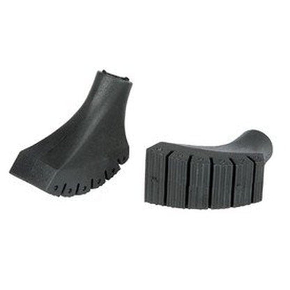 Nordic style tapered rubber replacement tips for hiking poles, four-pack, York Nordic, black on Tampa Home & Garden Store