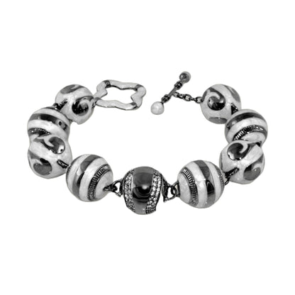 You Neek Ball Bracelet with enamel beads and rhinestones by Lauren G Adams on Tampa Home & Garden Store