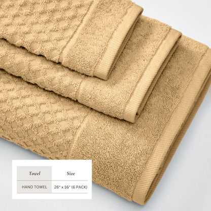 Cotton Diamond Waffle Weave Bath Towel Set