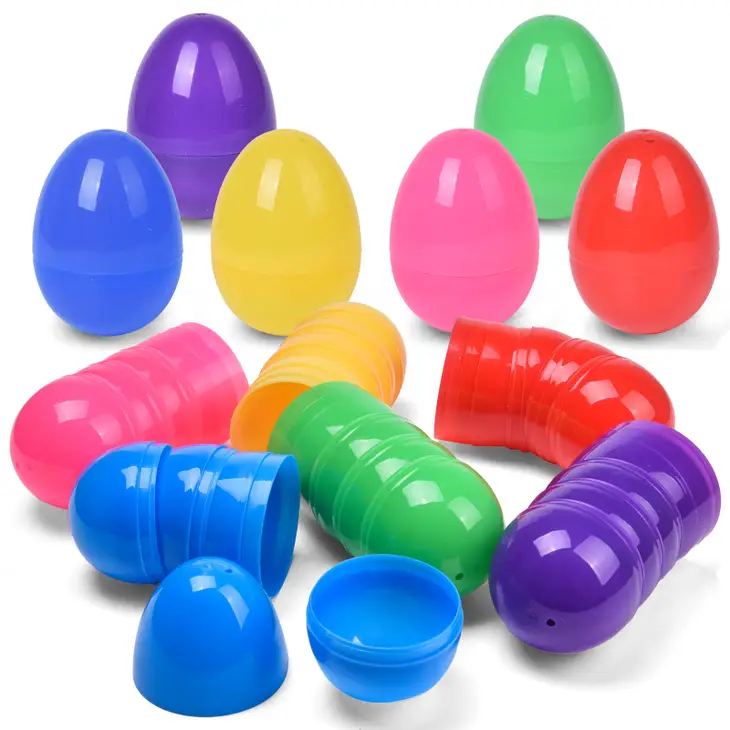 Fillable 3 Inch Plastic Easter Eggs - 24 Piece