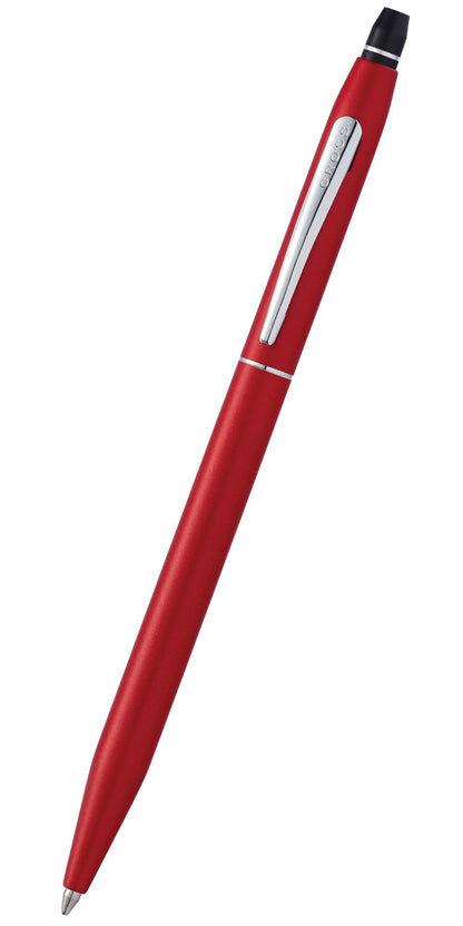Click Crimson ballpoint pen by A.T. Cross with silver clip on bright red finish on Tampa Home & Garden Store