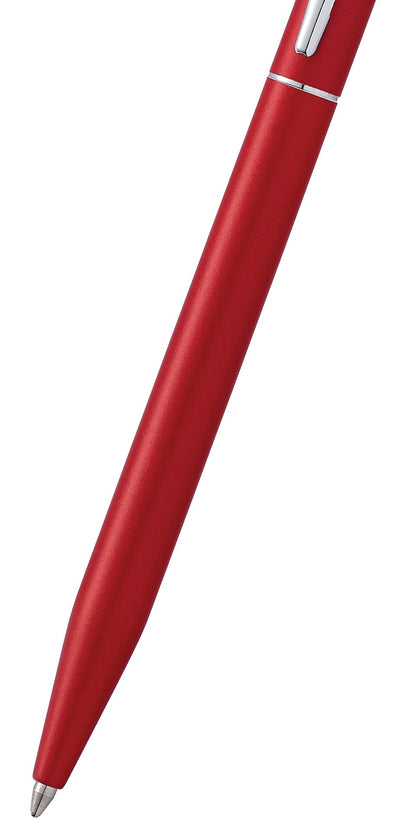 Click Crimson Ballpoint Pen by A.T. Cross with red lacquered barrel and silver clip on Tampa Home & Garden Store