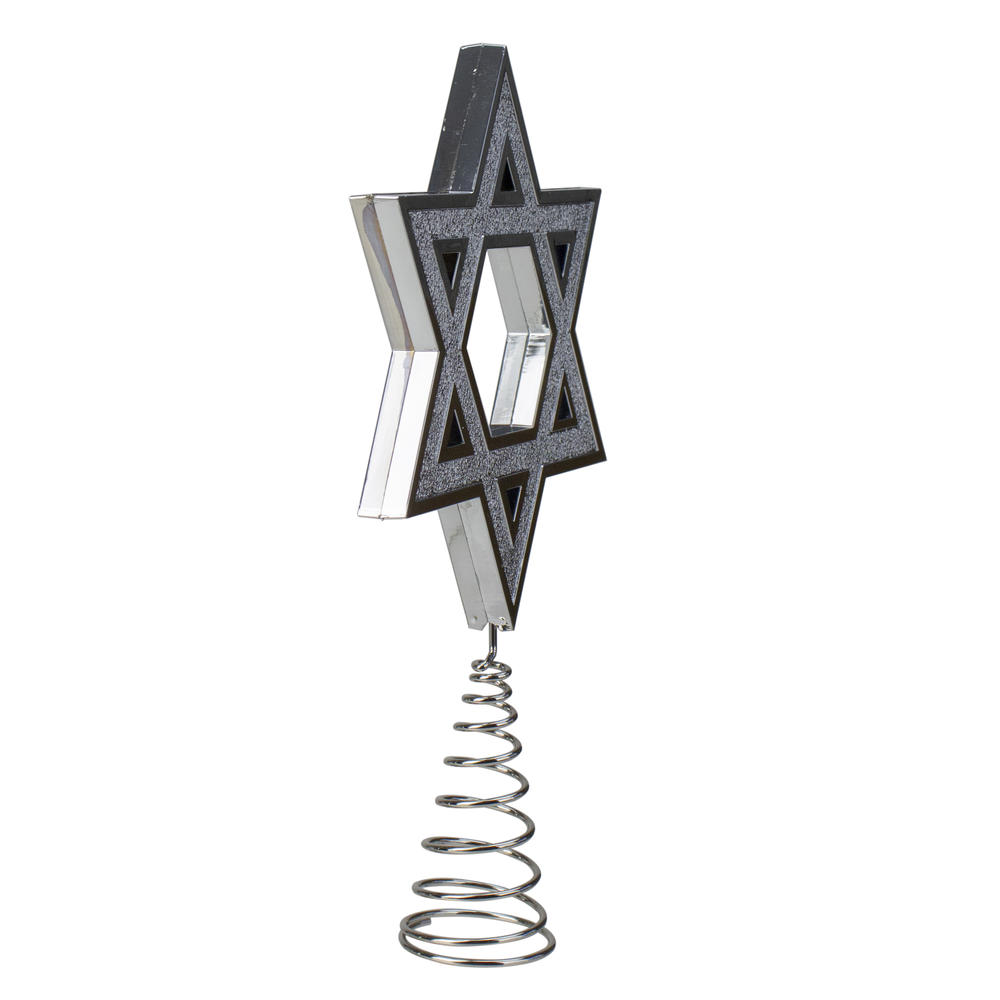Adorno para la punta del árbol de Hanukkah de plata