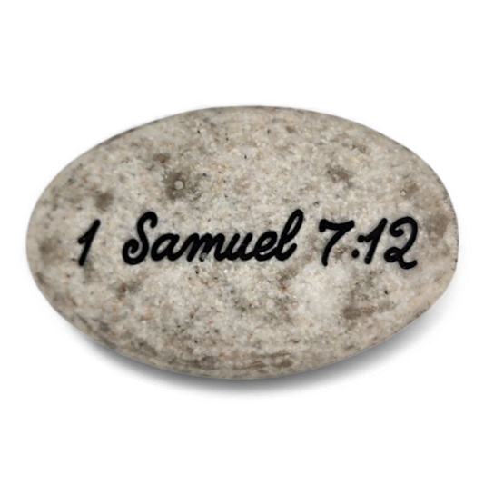 Scripture Stone - Thus Far the Lord Help Us - Tampa Home & Garden Store
