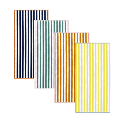 Cabana Cotton Beach Towel and Striped Border