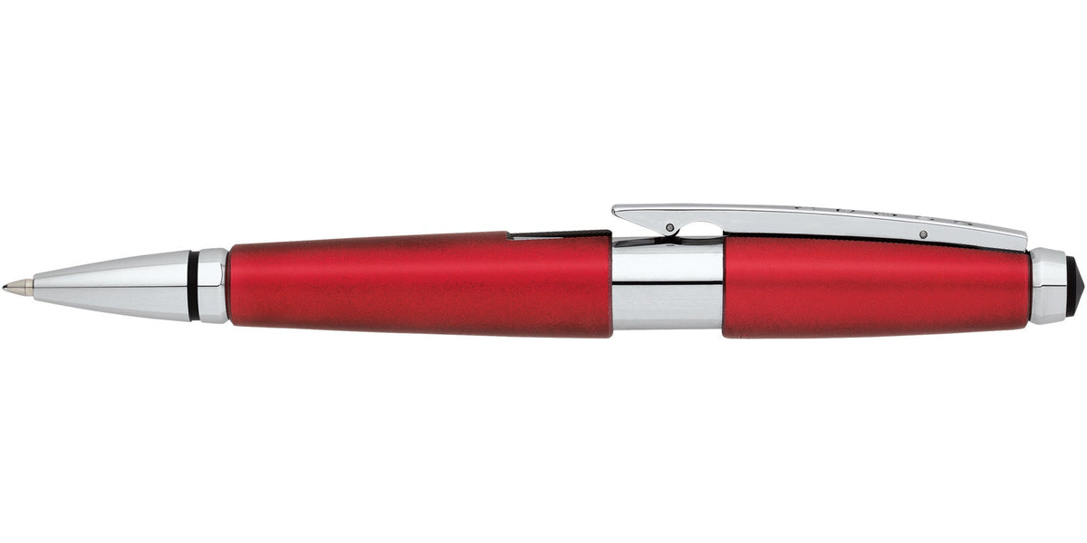 Edge™ Red Gel Rollerball Pen by A.T. Cross with red lacquer barrel and chrome accents on Tampa Home & Garden Store