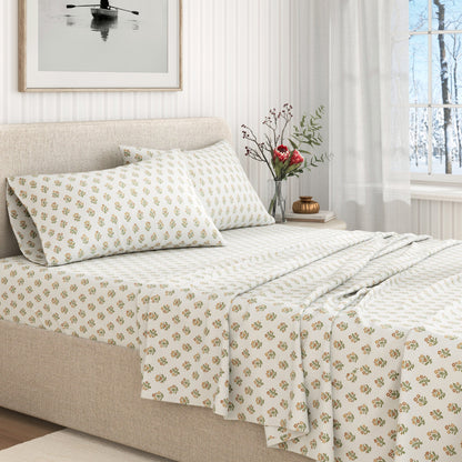Turkish Cotton Flannel Sheet Set and Floral