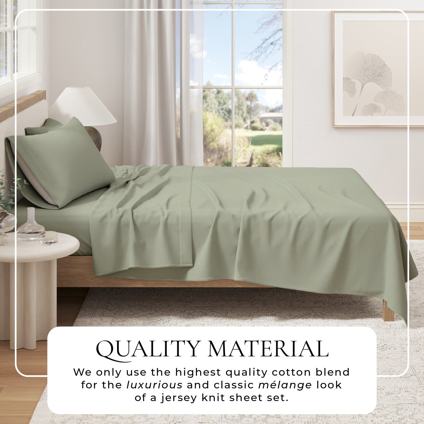 the Soft Organic Cotton Jersey Knit Bed Sheets