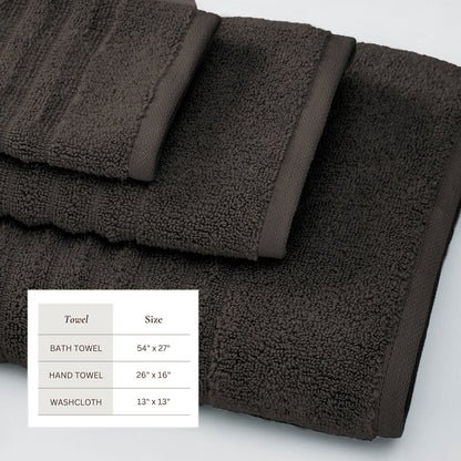 Luxury Combed Cotton and Ribbed Bath Towels