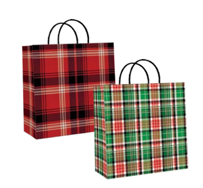 Lot de 2 grands sacs cadeaux en kraft -