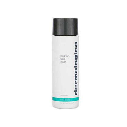 Dermalogica Clearing Skin Wash cleanser bottle white with black cap and teal stripe on Tampa Home & Garden Store