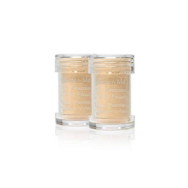 Jane Iredale Powder-Me SPF30 dry sunscreen refill tan shade 2 clear jars on Tampa Home & Garden Store