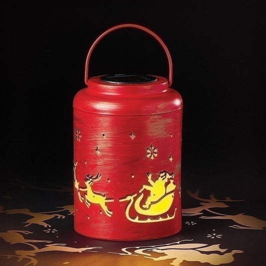 Solar Santa Lantern Luminary - 8 Inch - Tampa Home & Garden Store