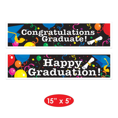 5 Foot Graduation Banners - Set of 2