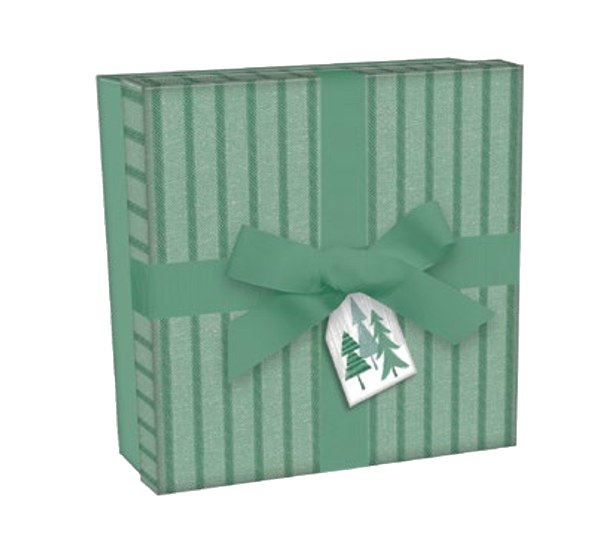 Boîte cadeau carrée avec ruban -