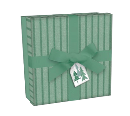 Boîte cadeau carrée avec ruban -