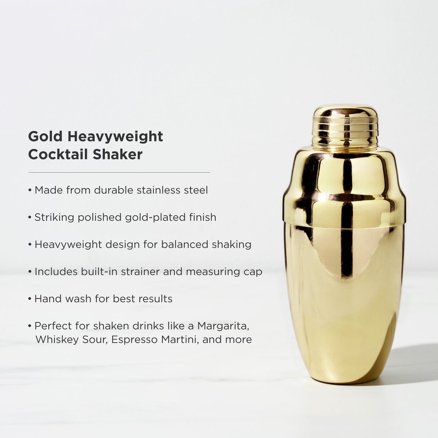 Belmont Heavyweight Gold Plated Shaker Set