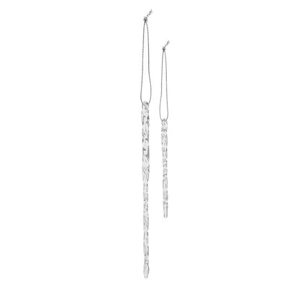 Clear Glass Icicles Ornaments