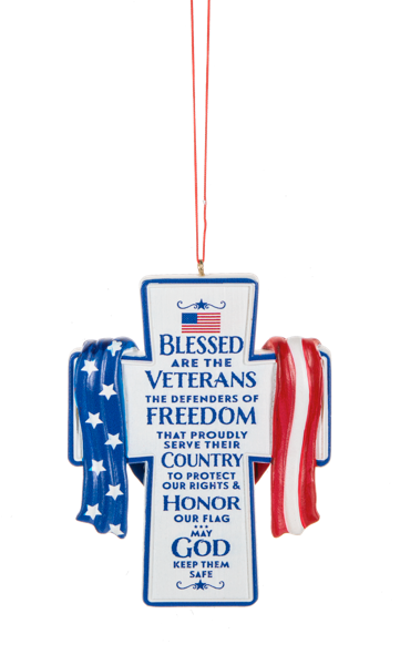 Veteran Ornament - Blessed Are The Veterans - Tampa Home & Garden Store