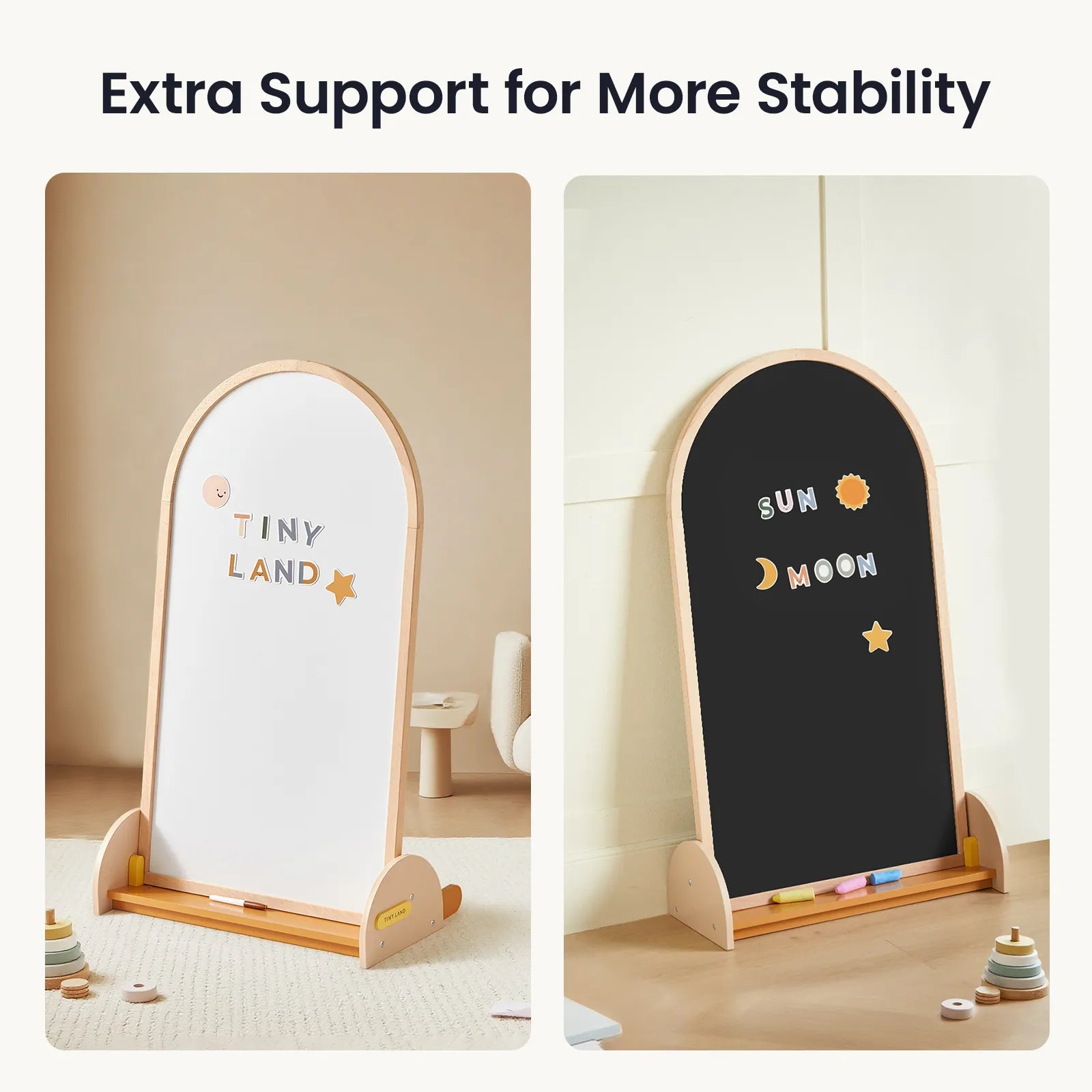 Tiny Land Double-Sided Arched Magnet Chalkboard Easel for kids, wood frame, Tiny Land INC on Tampa Home & Garden Store