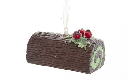 Adorno de pastel de tronco de Navidad -