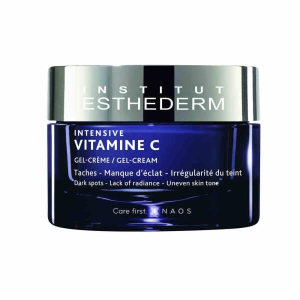 Face cream Esthederm Vitamin C Gel-Cream in blue glass jar with silver lid on Tampa Home & Garden Store