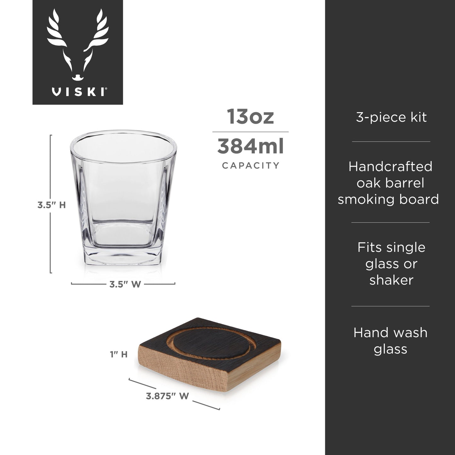 American Oak Barrel and Cocktail Smoker Kit