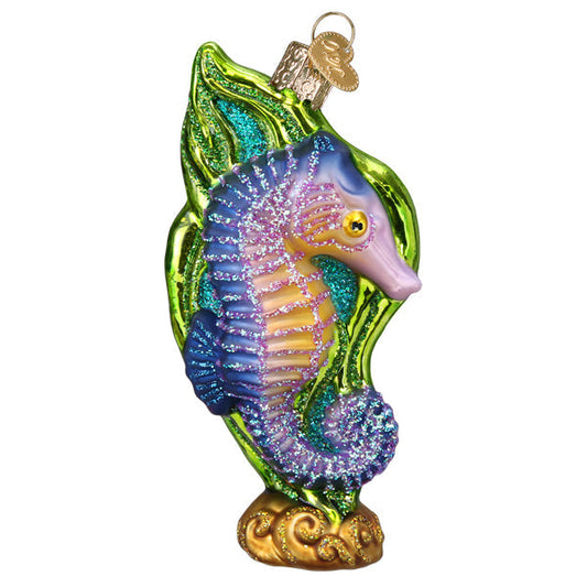 Bright Seahorse Glass Ornament - Tampa Home & Garden Store