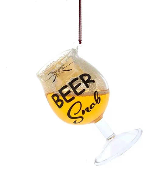Beer Glass Ornament - Beer Snob - Tampa Home & Garden Store