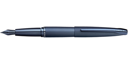 Cross ATX fountain pen in sandblasted dark blue stainless steel with medium nib on Tampa Home & Garden Store