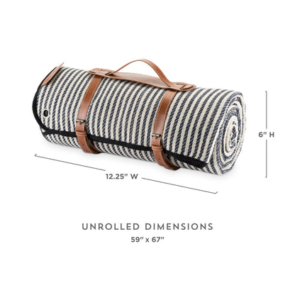 Waterproof Picnic Blanket and Leather Carrier