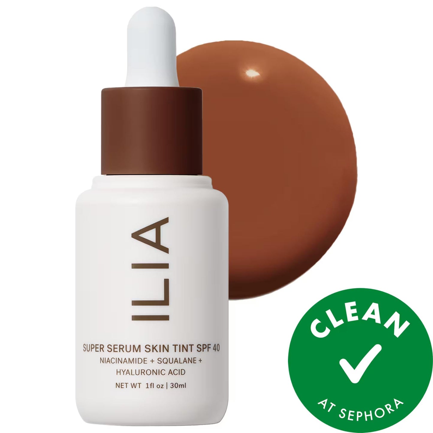 Foundation bottle Beauty Care Bag Super Serum Skin Tint SPF 40 with white pump on Tampa Home & Garden Store