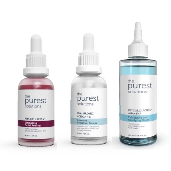 The Purest Solutions 3-piece set: exfoliating peel, hydrating serum, glycolic toner on Tampa Home & Garden Store