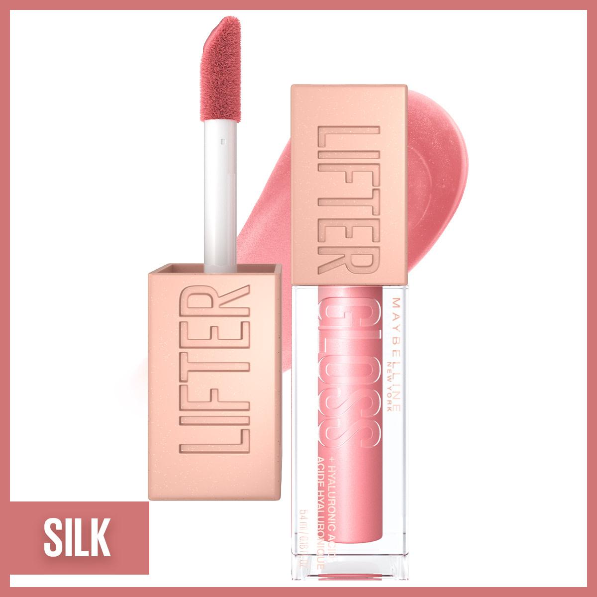 Lip gloss Maybelline New York Lifter Gloss pink shade with doe-foot applicator in pink tube on Tampa Home & Garden Store