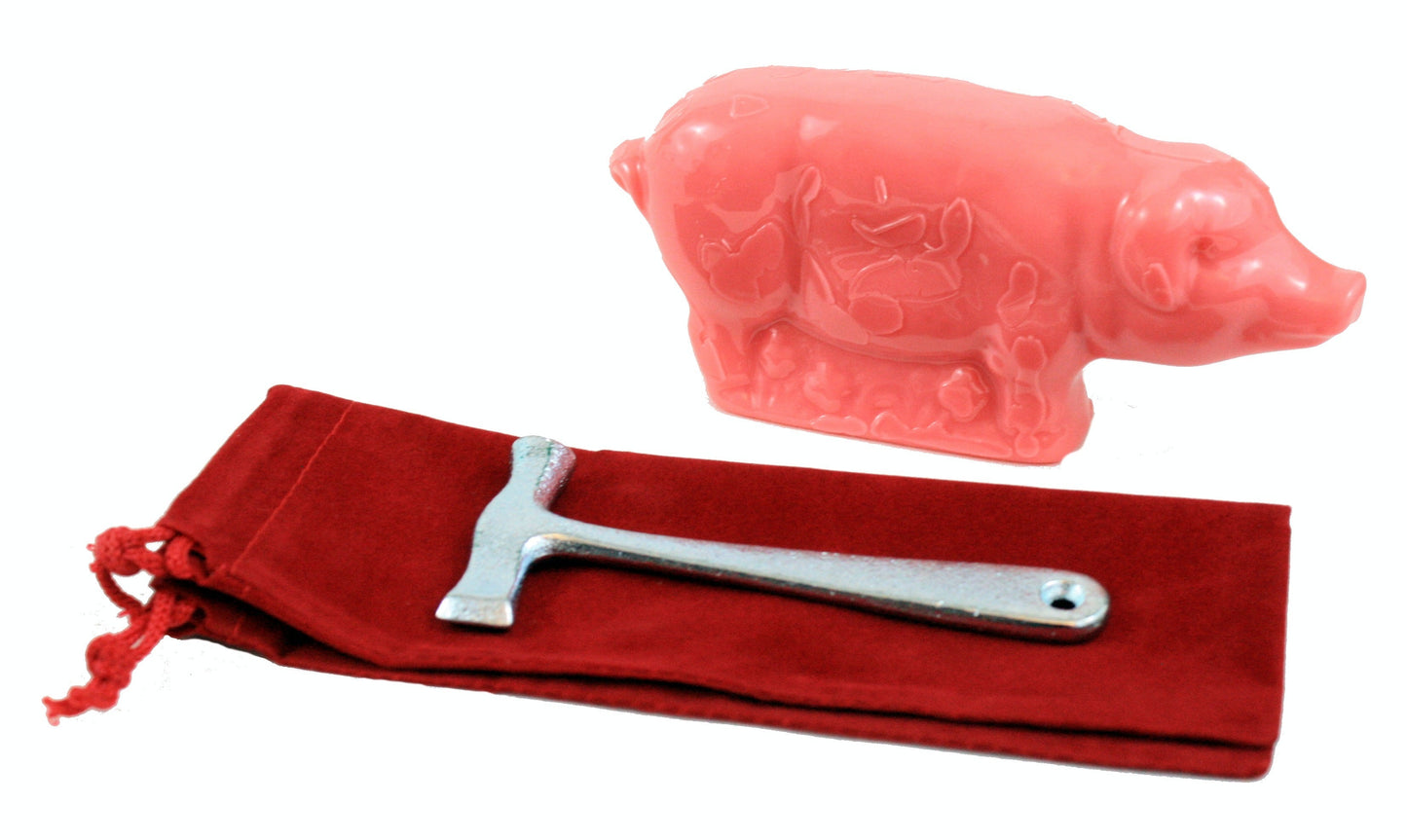 Le célèbre cochon à la menthe poivrée - Noël (225 g avec marteau)