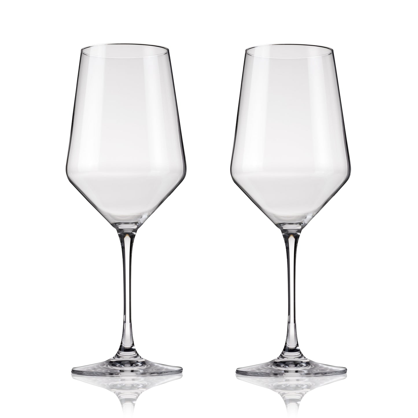 Raye Angled Crystal Bordeaux Stemware Set of 2
