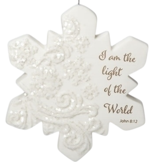 Snowflake Ornament - I Am the Light of the World - Tampa Home & Garden Store