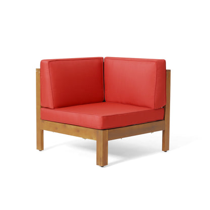 Oana Outdoor Wooden Sectional with the Cushions