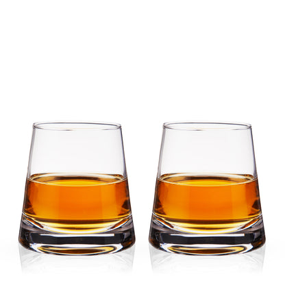 Burke Crystal Pyramid Whiskey Set of Two