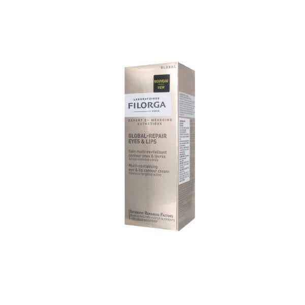 Eye cream Filorga Global-Repair Eyes & Lips box in beige packaging on Tampa Home & Garden Store