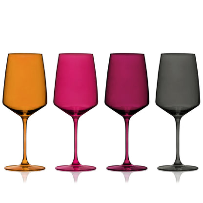 European Lead Free Crystal Wine Glasses In Sunset