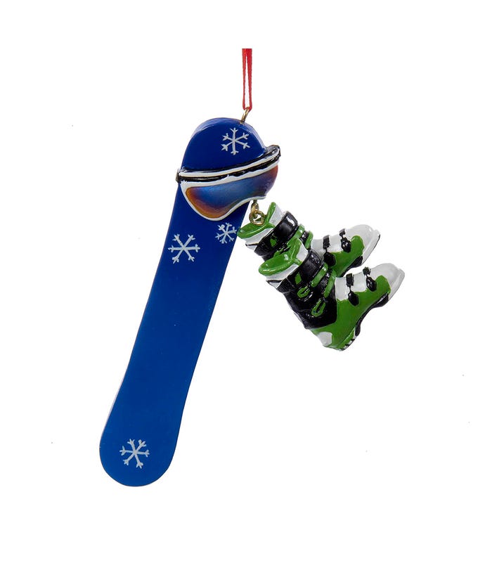Ornement d'équipement de snowboarder