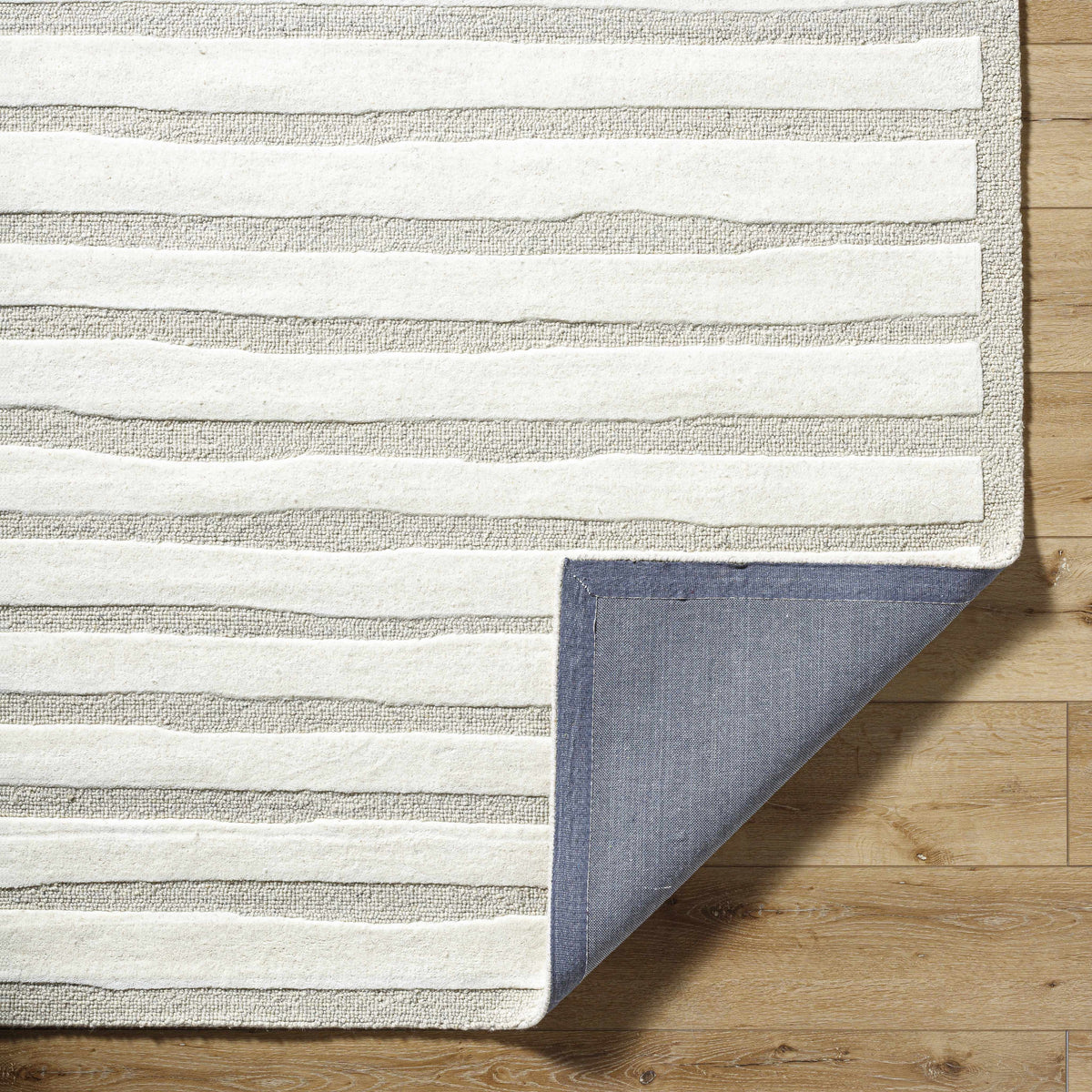 Zerah Area Rug beige ivory striped textured rug Boutique Rugs Clearance on Tampa Home & Garden Store
