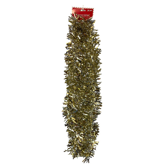 Silver and Gold Holographic  Garland  Wavy Cut  3ply - Tampa Home & Garden Store