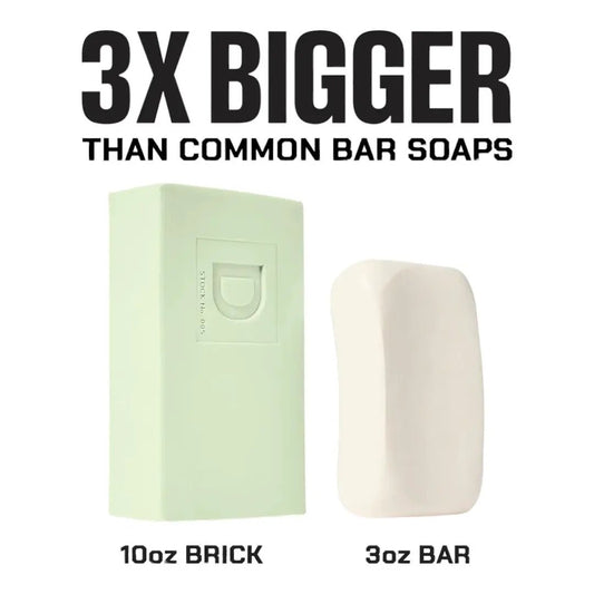 Big Ass Brick of Soap High Country Birchwood 10oz pale green brick with 3oz cream bar on Tampa Home & Garden Store